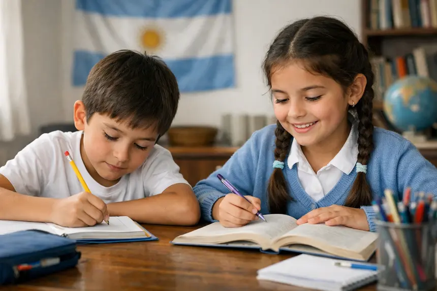 chicos y chicas estudiando